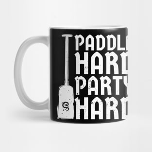 Paddle hard - white grunge dragon boat Mug